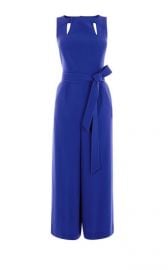 CREPE SLEEVELESS JUMPSUIT blue at Karen Millen